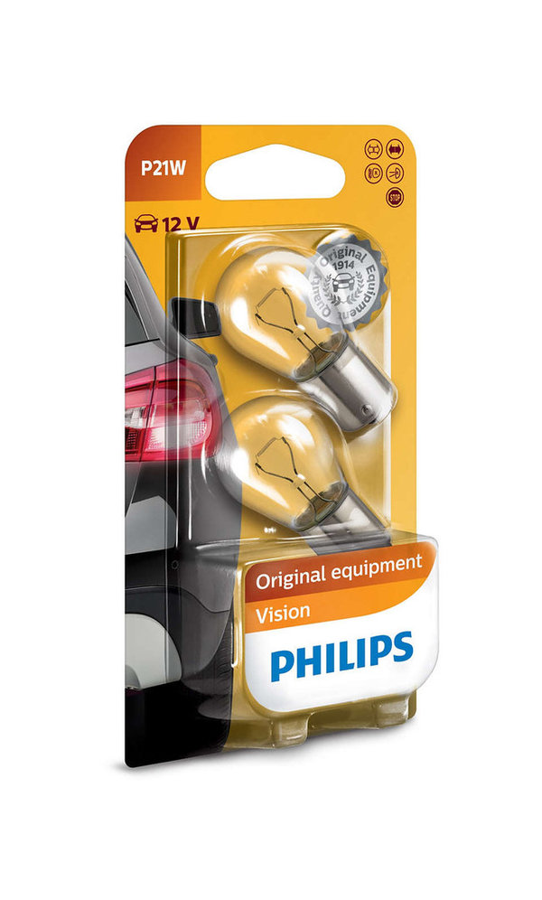 P21W  Philips Kugellampe 12 V / 21 Watt | Vision