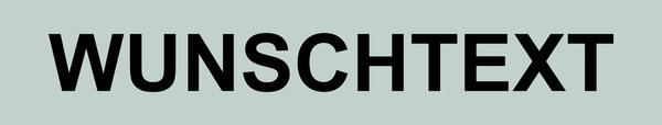 Rückenschild WUNSCHTEXT Reflexschild | 42 x 8 cm |silber